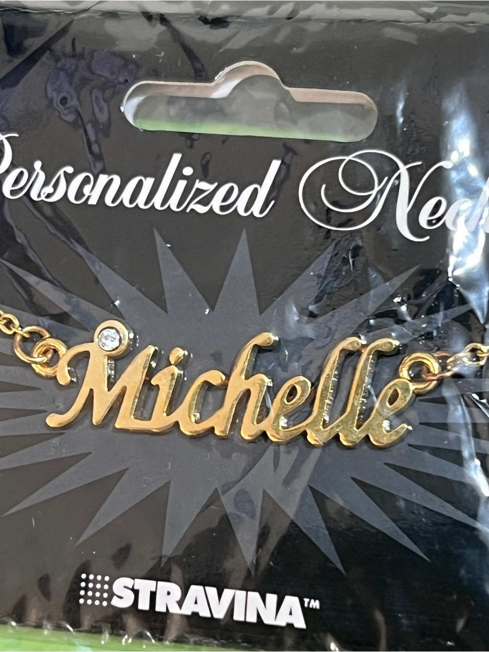 Personalized "Michelle" Gold Nameplate Necklace